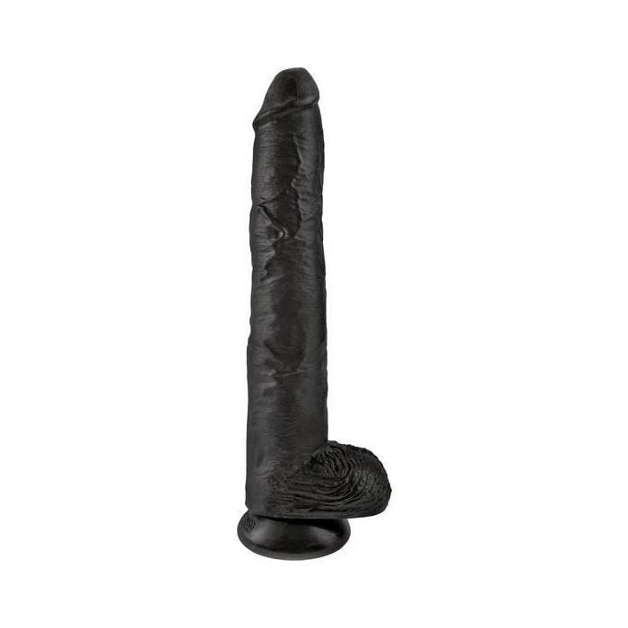GODE REALISTE BOURSES 35 CM NOIR - KING COCK de PIPEDREAM