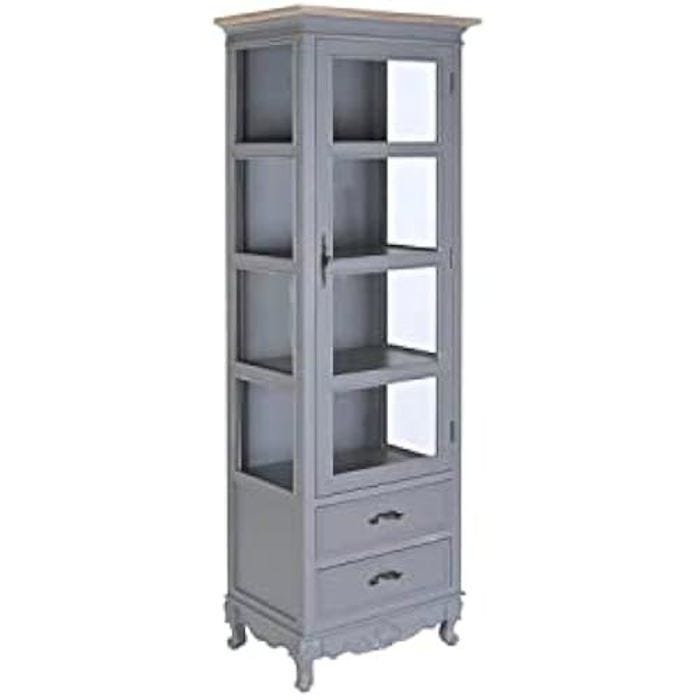 Vitrine - DKD HOME DECOR - Standard - Bois MDF - Gris - 49x36x160 cm