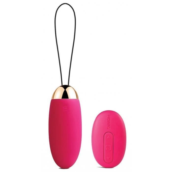 Balle Vibrante - SVAKOM - Elva - Plum Red - 5 Modes de Vibration - Étanche - Rechargeable