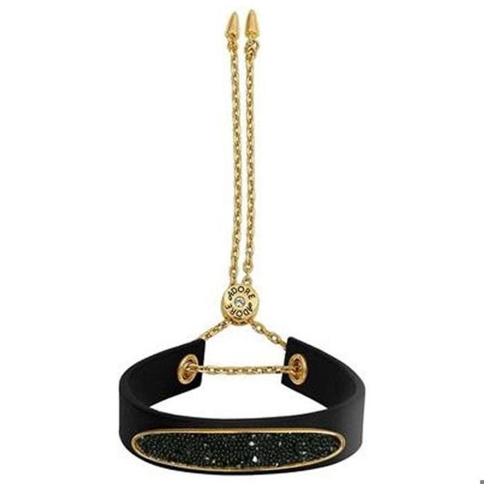 Bracelet femme ADORE ALLURE 5375466 - Noir - Doré - Autre fermoir - Cuir