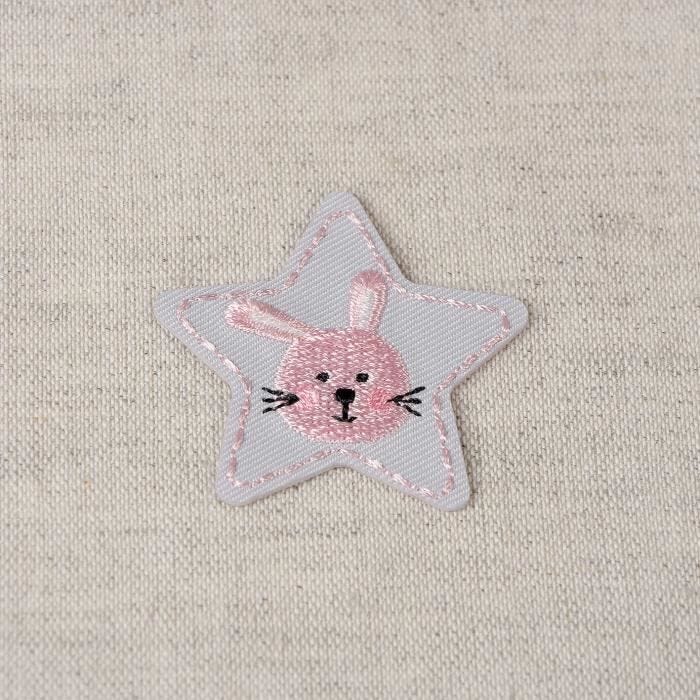 Ecusson animaux stars lapin 4cm x 4cm