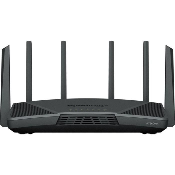 Routeur WiFi 6 Tri band jusqu'à 6,6 Gbit/s - SYNOLOGY - RT6600AX - 6 antennes - Blanc