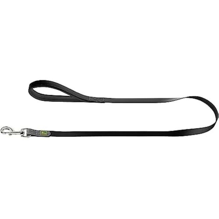 Laisse pour chien HUNTER - Ceinture noire de 120cm en nylon résistant à l'eau et à la déchirure