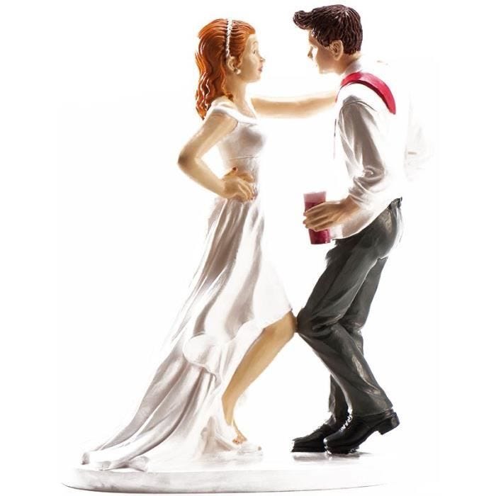COUPLE MARIAGE BUVANT 16CM