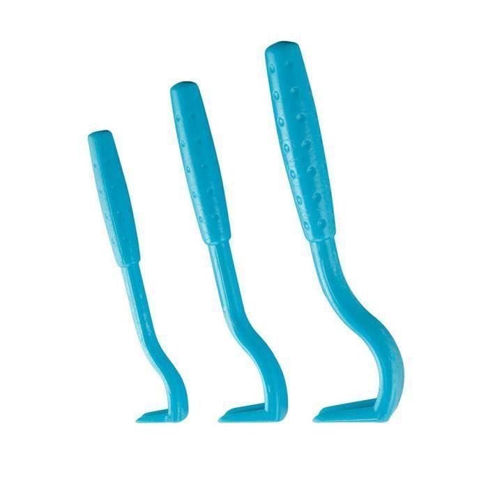 GK03203-Lot de 3 Tire-tiques pour Chiens Chats Chevaux et Autres Animaux Bleu