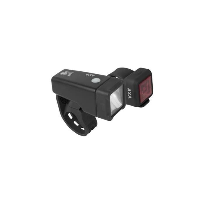 Set Lumière Eclairage Vélo Niteline T1 Led À Pile Noir - AXA - Pour être vu - Vélo loisir - Mixte