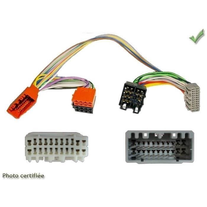 Faisceau Mute - KML - Chrysler Dodge Jeep - Installation kit main libre - Connectique ISO - Universel