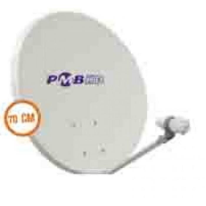 Antenne parabolique + LNB - PMB - 140967 - Gain 17dB VHF - Gain 20dB UHF - Diamètre 70cm