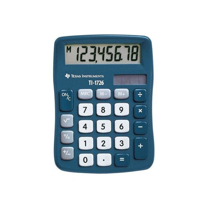 TEXAS - Calculatrice de poche 8 chiffres TI 1726