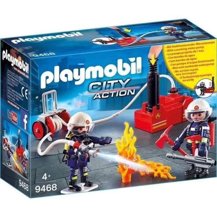 PLAYMOBIL - 9468 - City Action - Pompiers avec matériel d'incendie
