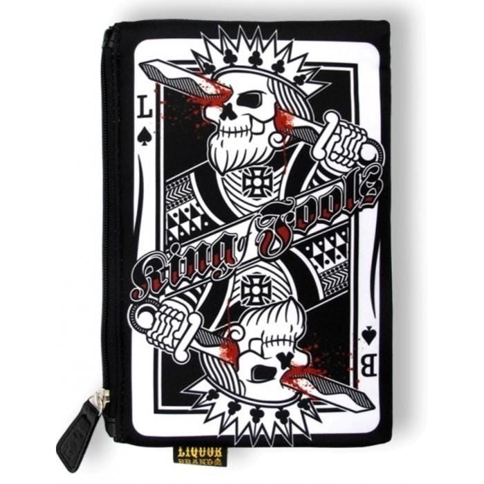 pochette à maquillage king of fools poker trash pin up rock