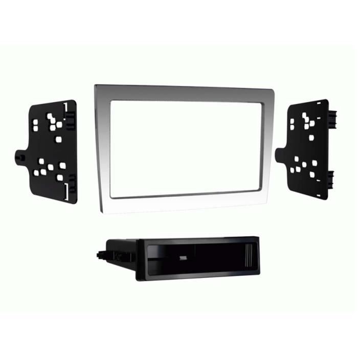 Façade d'autoradio 2-DIN - Porsche - 997/Boxster/Cayman - Noir - Installation facile - Poche intégrée
