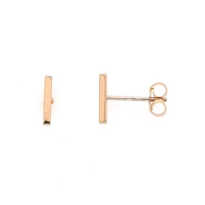 Boucles d'Oreilles femme - BRILLAXIS - Boucles d'oreilles Brillaxis Tube or jaune - Couleur de la matière:Jaune
