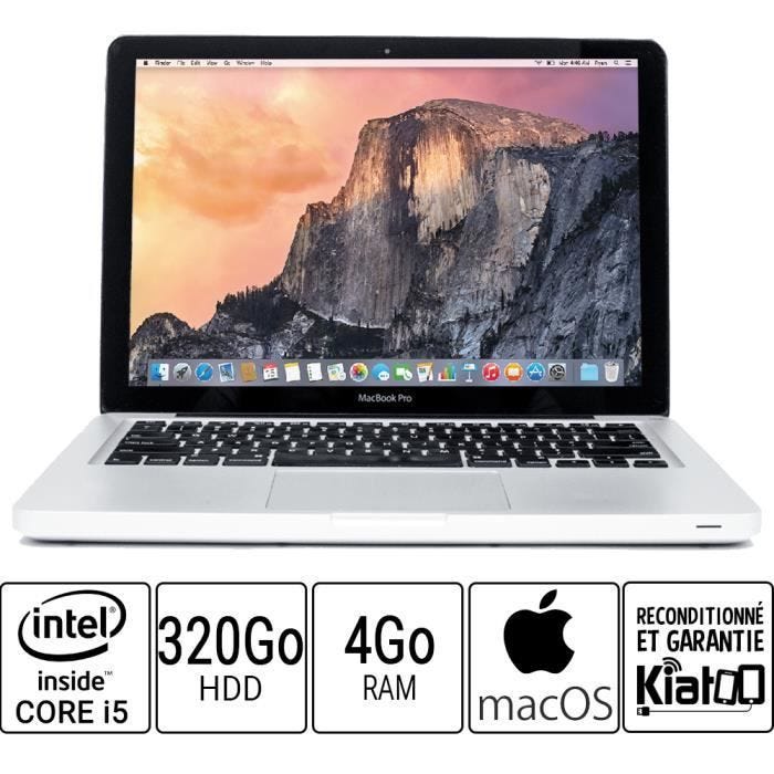 Ordinateur portable APPLE MACBOOK PRO 13 core i5 4 go ram 320 go disque dur
