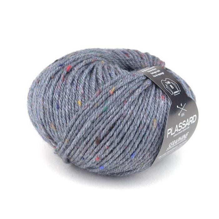 Laine - PLASSARD - Intemporel 11 - Gris moucheté - Tweedé - Fabriqué en Italie