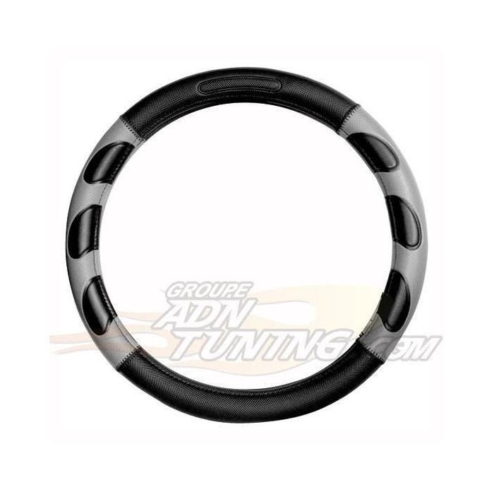 Couvre volant - BC Corona - GRIP - Noir/Gris - Pour voiture - Confortable et antidérapant