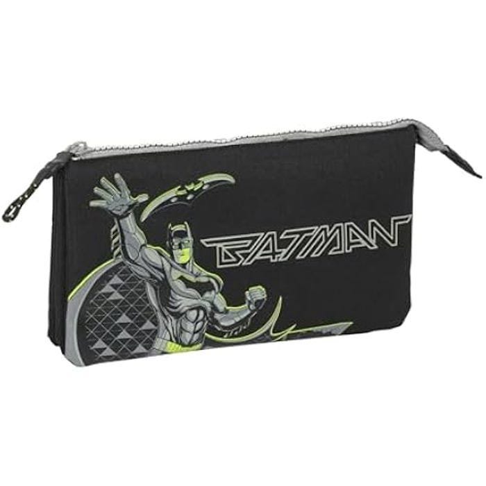 Trousse Triple - SAFTA - Batman Game Over - Confortable - Polyvalente - Pour Enfants Scolaires