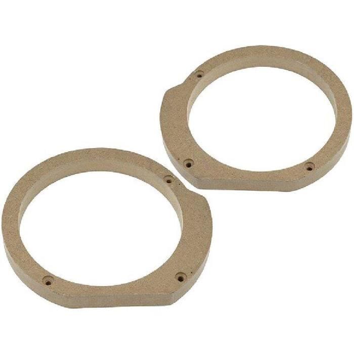 Entretoises Haut-Parleur Bois MDF 165mm - ADNAUTO - Fiat Brava Bravo Marea - impregnees vernies
