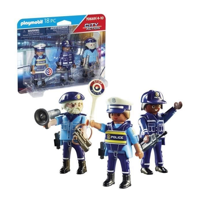 Playmobil 70669 Equipe de policiers, City Action, Les policiers, Dès 4 ans