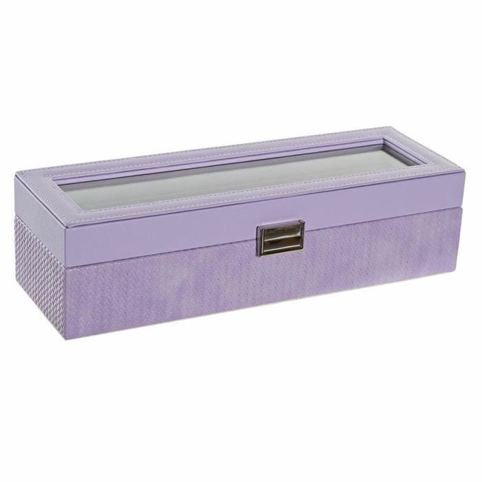 boîte à bijoux 8424001859894 33 x 11 x 9 cm verre lila polyuréthane