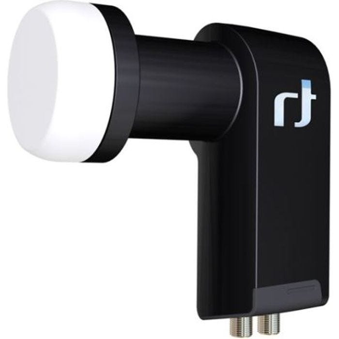 LNB Twin Haut Gain HGLN 40mm LNB - Black Ultra - Réception Difficile - Inverto - Sorties Indépendantes