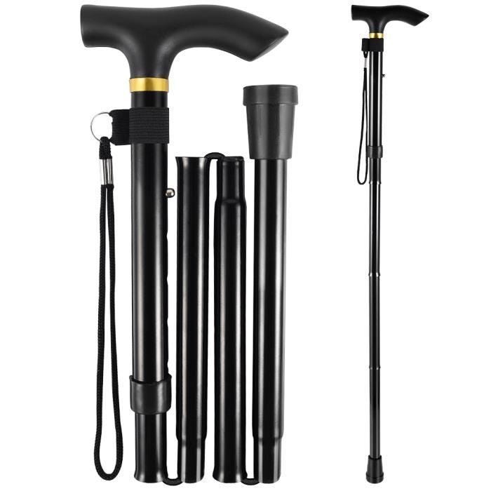 Canne Pliable Canne de Marche bâton de Trekking Hommes et Femmes béquille Pliable réglable Personnes âgées…