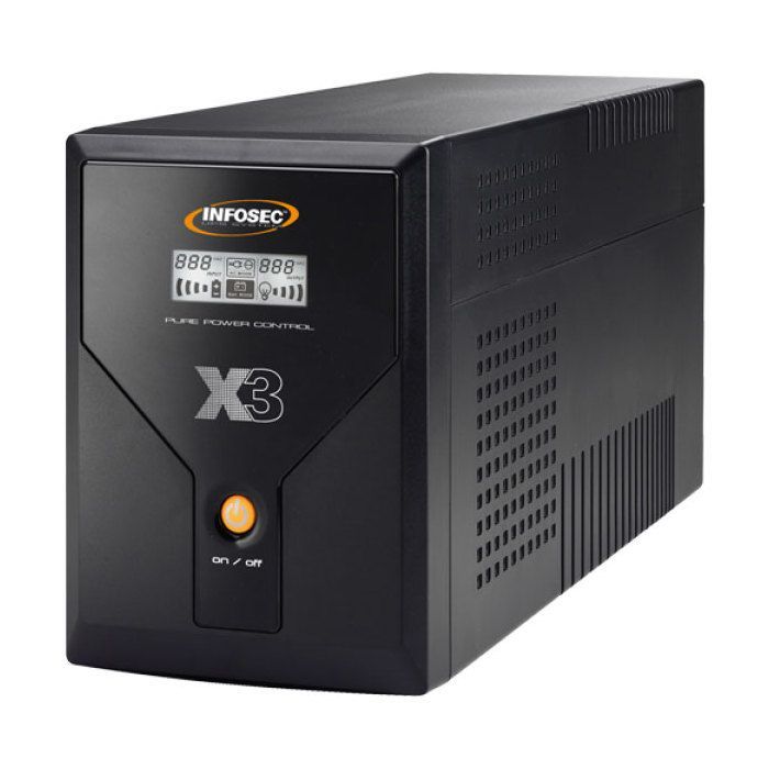 Onduleur 1600 VA - INFOSEC - X3 EX 1600 - Line Interactive - 4 prises FR/SCHUKO - UPS SYSTEM /LCD / USB - 65970