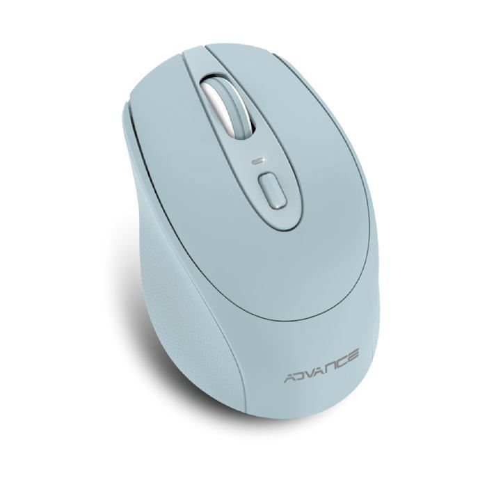 Souris sans fil - ADVANCE - Feel - Bleu - Ergonomique - Clics ultra silencieux - 10 mètres