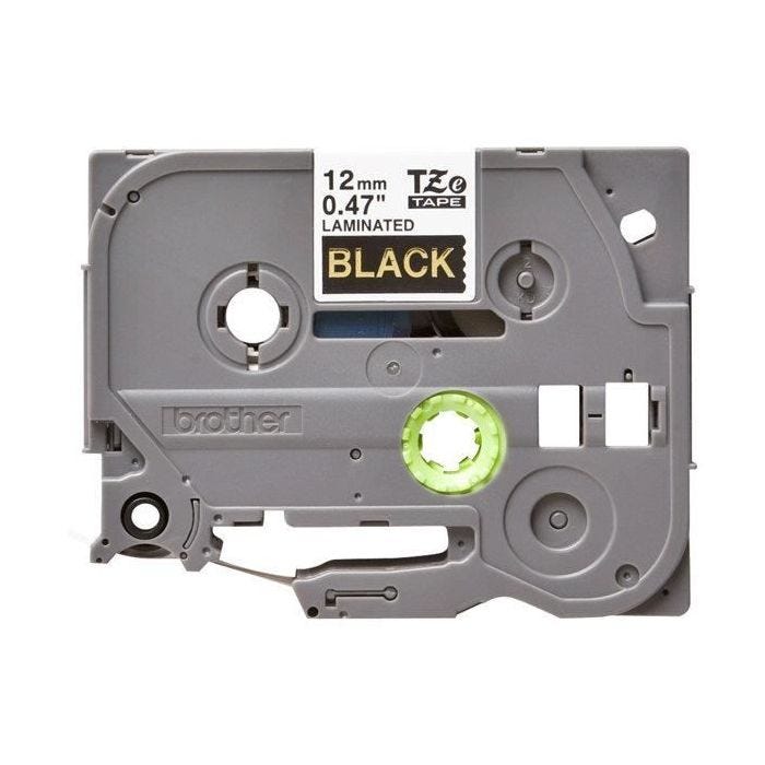 Ruban d'étiquettes laminé Brother TZE334 - 12,70 mm - Noir