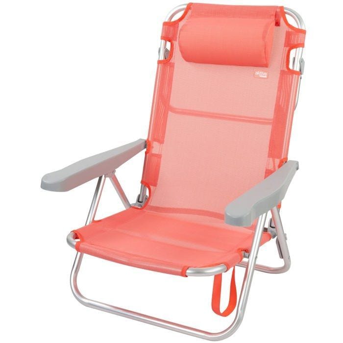 Aktive - 62628 - Chaise PLEG ALU 5 POS 48 x 45,5 x 84 cm COJIN+ASA-TEXTILENO-FLAm