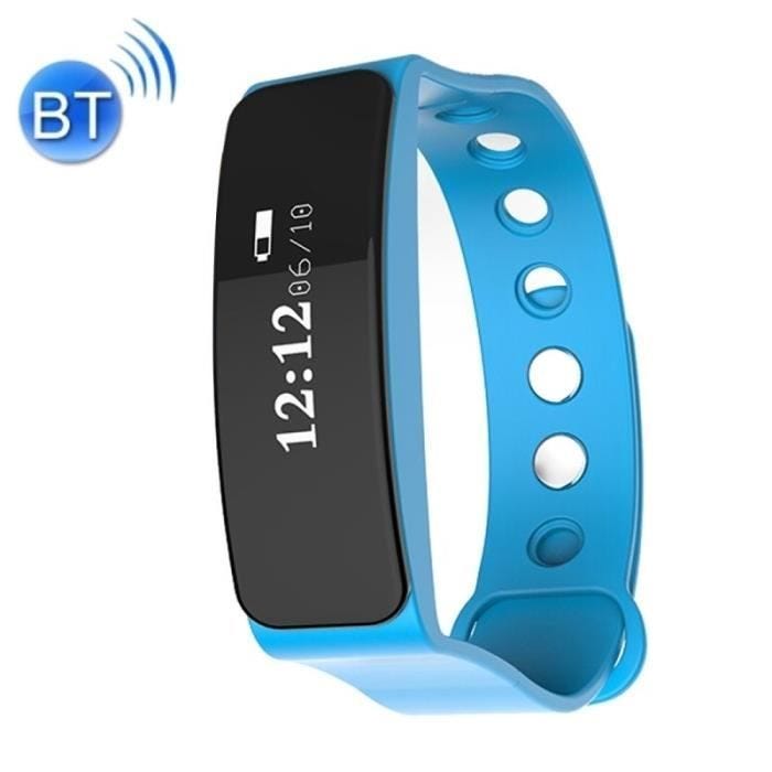 Bracelet Connecté Sport iOs Android Montre Écran OLED Ip66 Tracking Bleu TPU + ABS YONIS