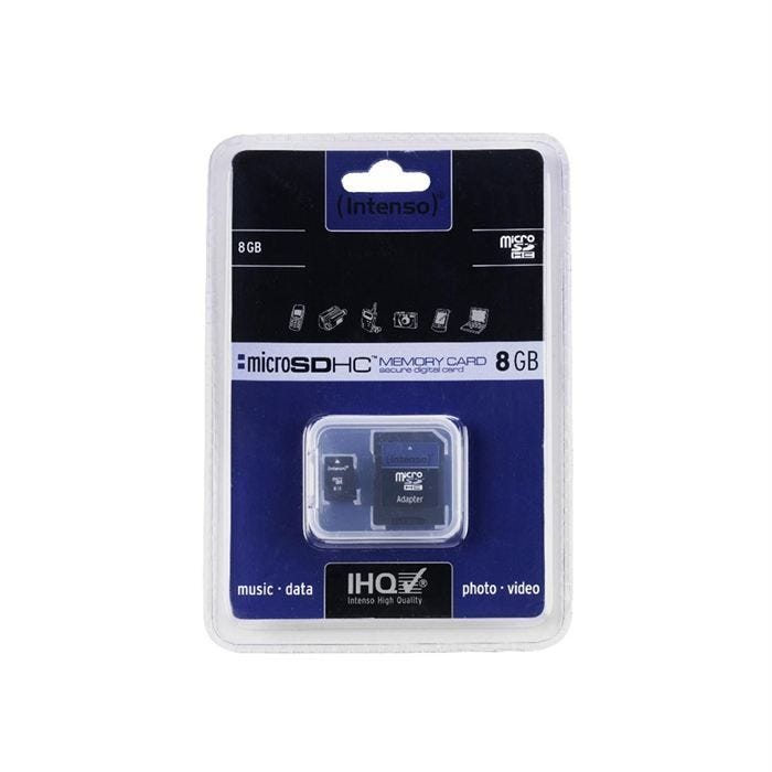Intenso MicroSDHC 8GB avec adaptateur