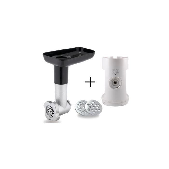 Hachoir et adaptateur - MOULINEX - Robot ménager - Blanc - Kit d'accessoires - Mixte
