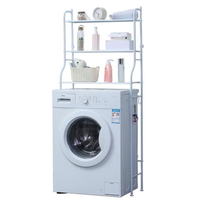 Etagère de rangement à 3 niveaux pour la machine à laver Blanc Herzberg HG03565