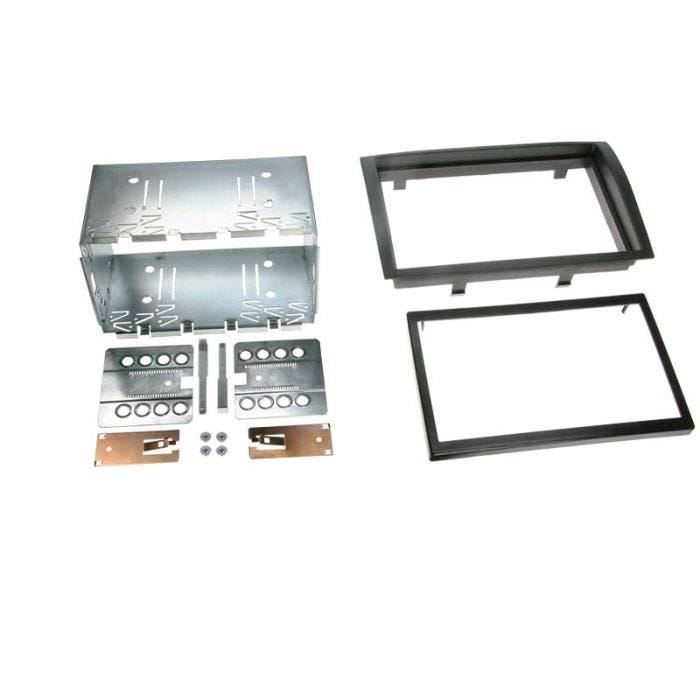 Adaptateur de façade - ACV - 2-DIN - Soft Touch - Fiat/Citroen/Peugeot - Noir