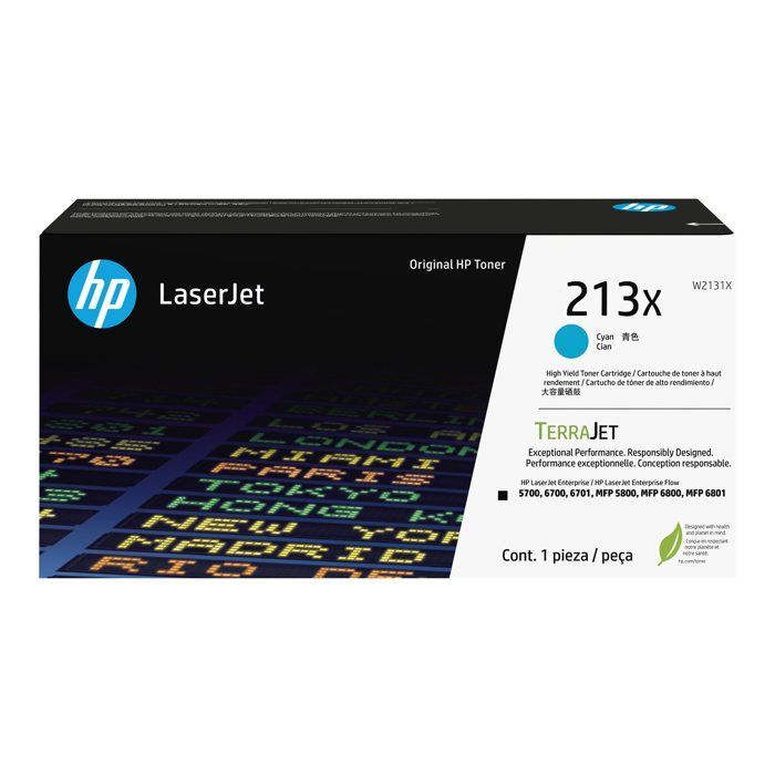 Cartouche Toner Laserjet HP 213X Authentique Grande capacité Cyan