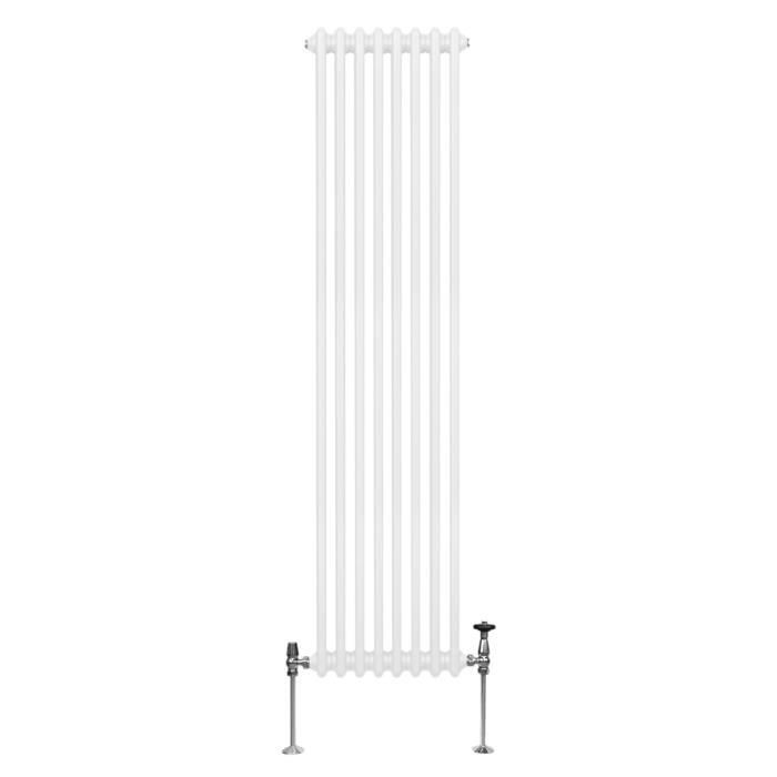 Radiateur Traditionnel à 2 Colonnes Chauffage Vertical Blanc 1800 x 382mm