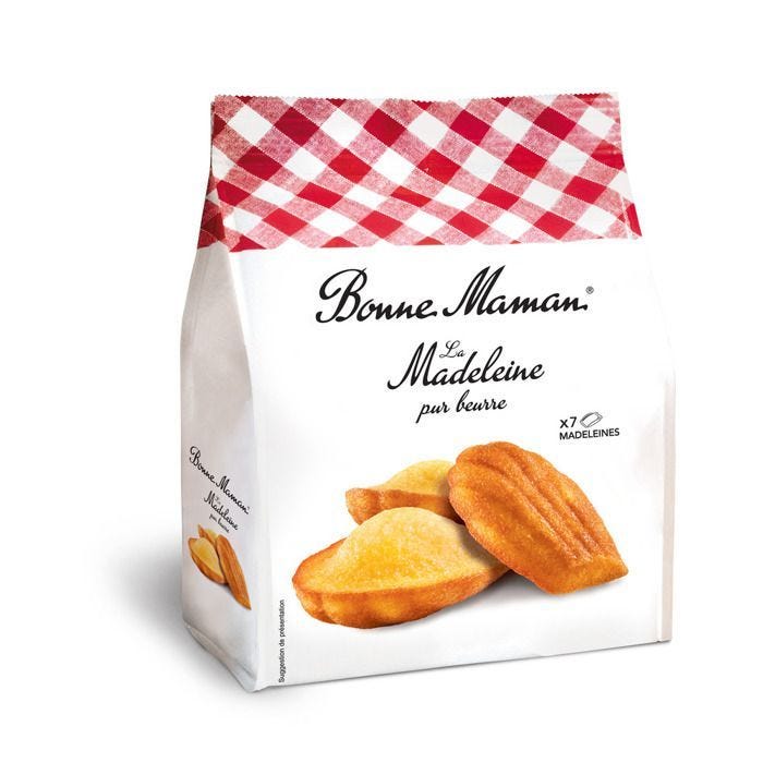 Sachet de 7 madeleines Bonne Maman, tradition pur beurre 175gr x2