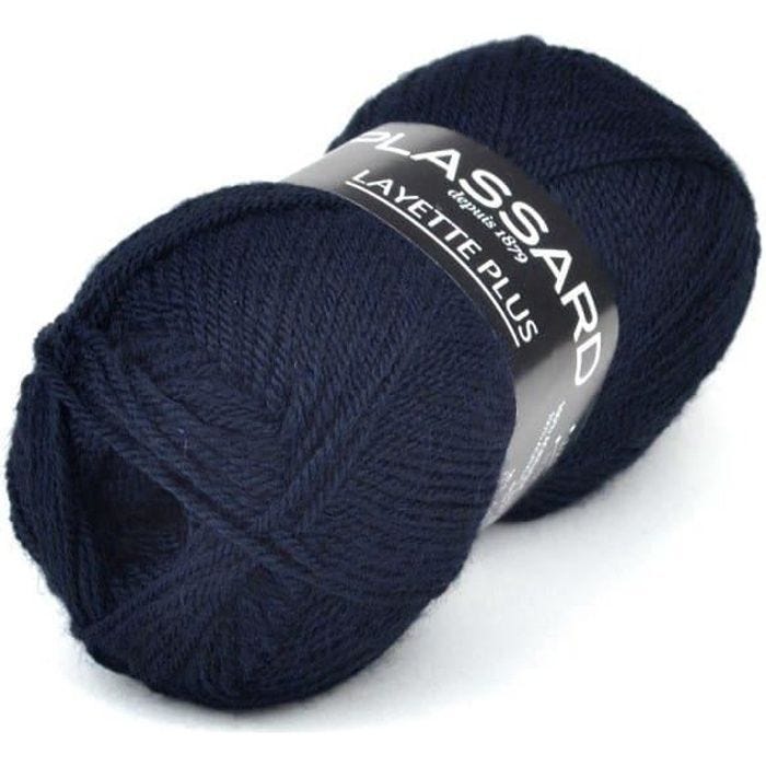 Laine Layette - Plassard - Pelote Plus 505 Marine - Acrylique - Spécial Bébé