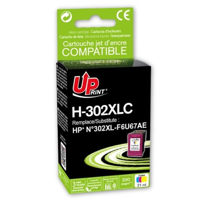Cartouche d'encre - UP NEW - HJ302XLCUP - Multi-couleurs - Jet d'encre - Recyclée