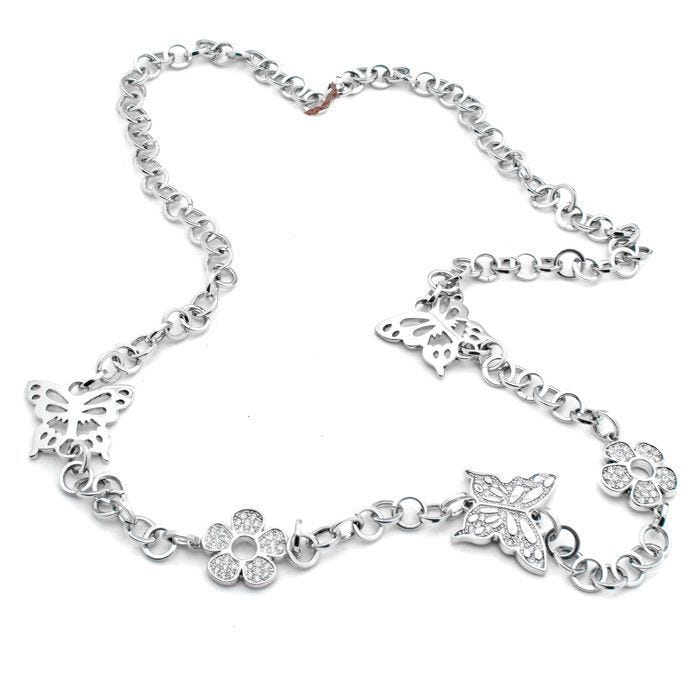 Collier - Folli Follie - 3N7F147C - Acier inoxydable - Argenté - 33 cm