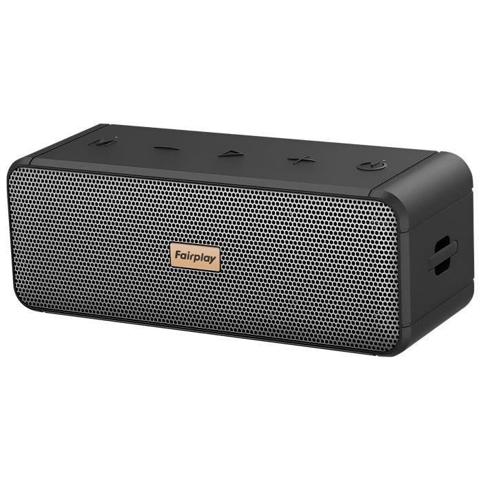 Enceinte Bluetooth - FAIRPLAY - Noir - IPX7 - 15W - Autonomie 24h
