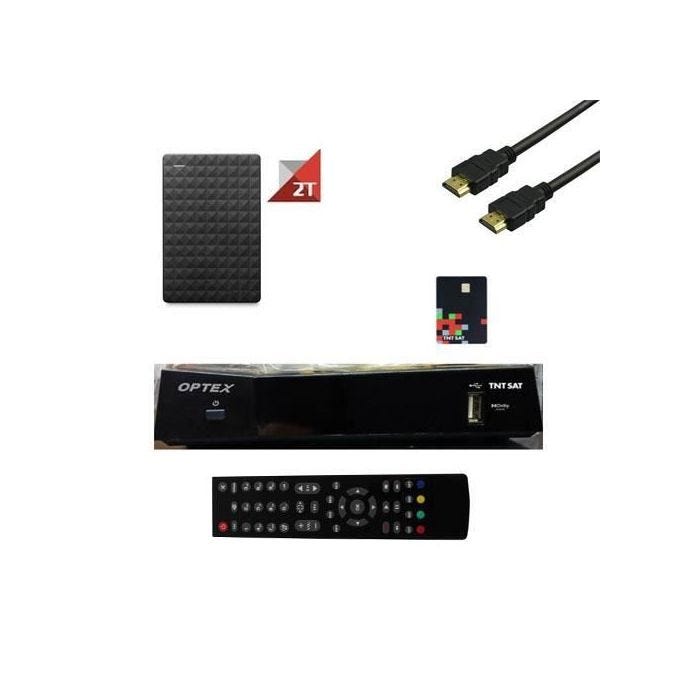 KIT SATELLITE ORS 9990 TNTSAT+ CARTE TNTSAT VALABLE 4 ANS + DISQUE DUR 2TO + HDMI