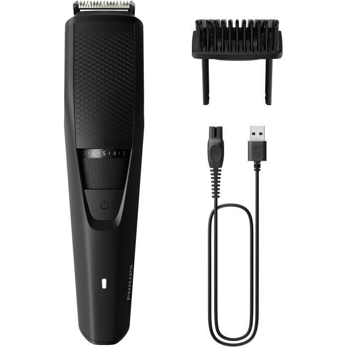 Tondeuse barbe Philips BT3234/15 - Beartrimmer Série 3000 - 20 hauteurs de coupe - Lames inox auto-affûtées