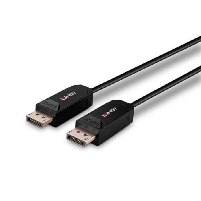 Câble de raccordement - LINDY - DisplayPort - 30.00 m - Noir - Cuivre hybride/fibre optique