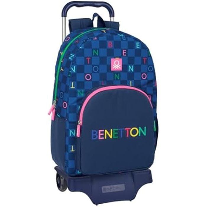 Sac à dos scolaire - SAFTA - Benetton DAMERO - Grand modèle avec chariot - Confortable - Pour enfants
