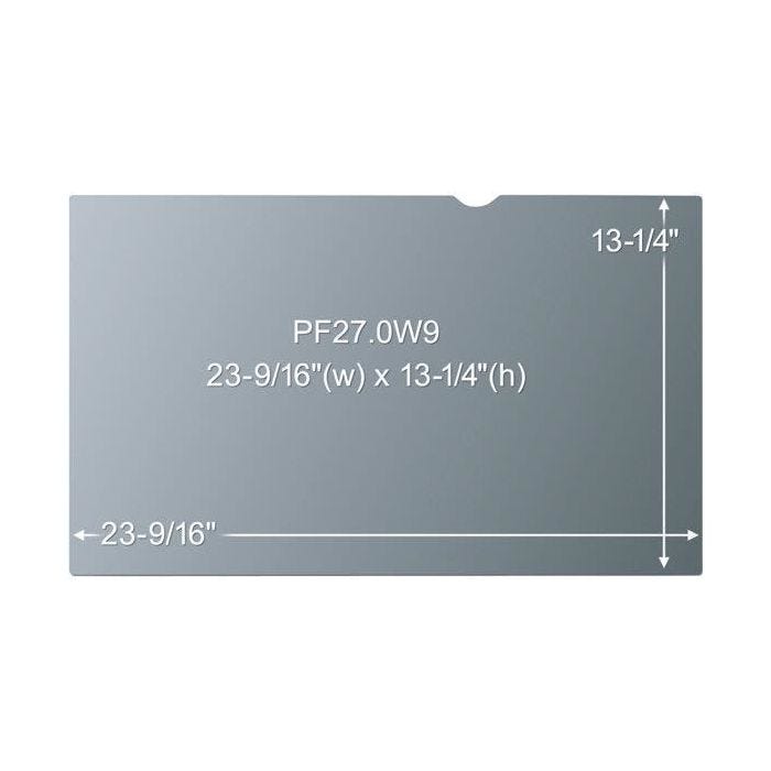 3M Filtre de confidentialité pour écran - Noir - Pour 68,6 cm (27") Écran large Moniteur - 16:9