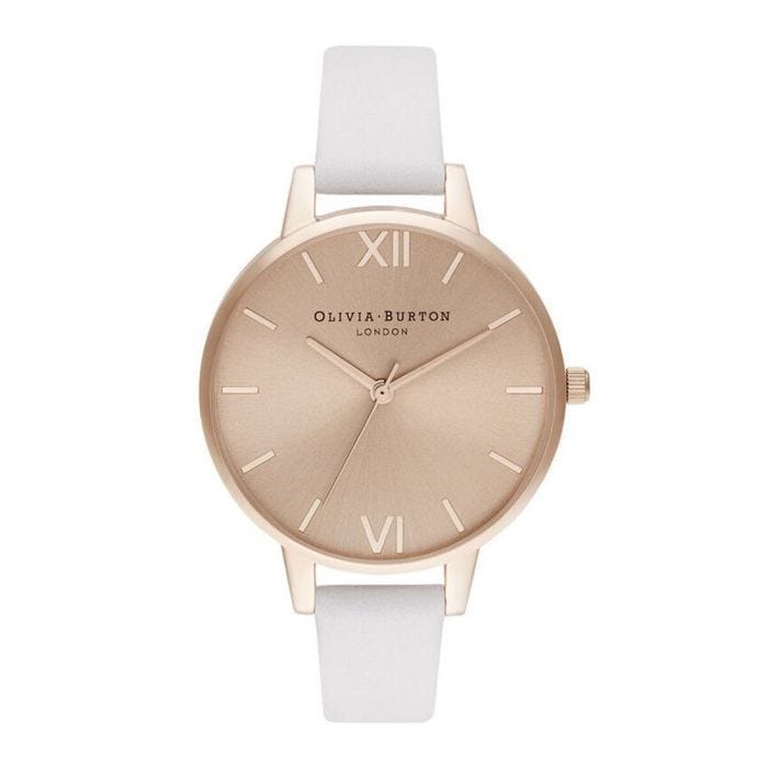 Montre bracelet Olivia burton - OB16DE08 - Montre Analogique a Quartz pour Femme avec Bracelet en Cuir Rose