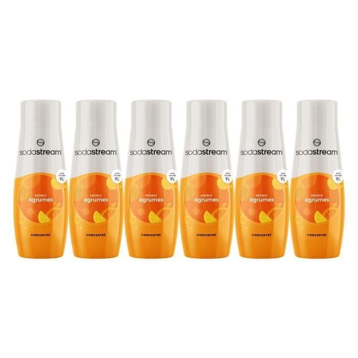 Concentrés SODASTREAM - Lot de 6 concentrés Agrumes - Jusqu'à 54L de boissons - 440ml