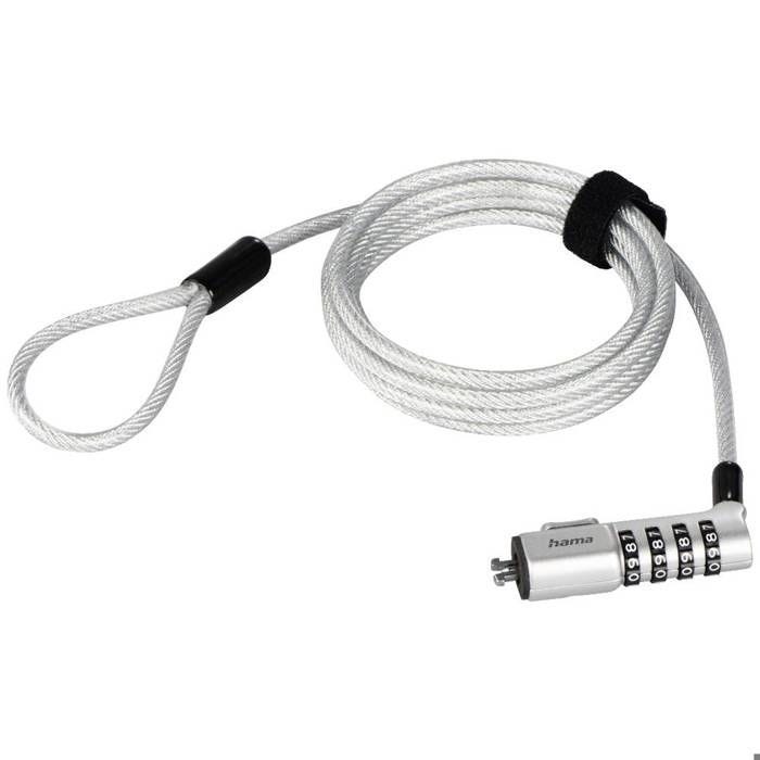 Hama Antivol pour ordinateur portable fermeture à combinaison aucune clé nécessaire, l'attache-câble auto-agrippant per